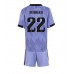 Billige Real Madrid Antonio Rudiger #22 Bortetrøye Barn 2022-23 Kortermet (+ korte bukser)